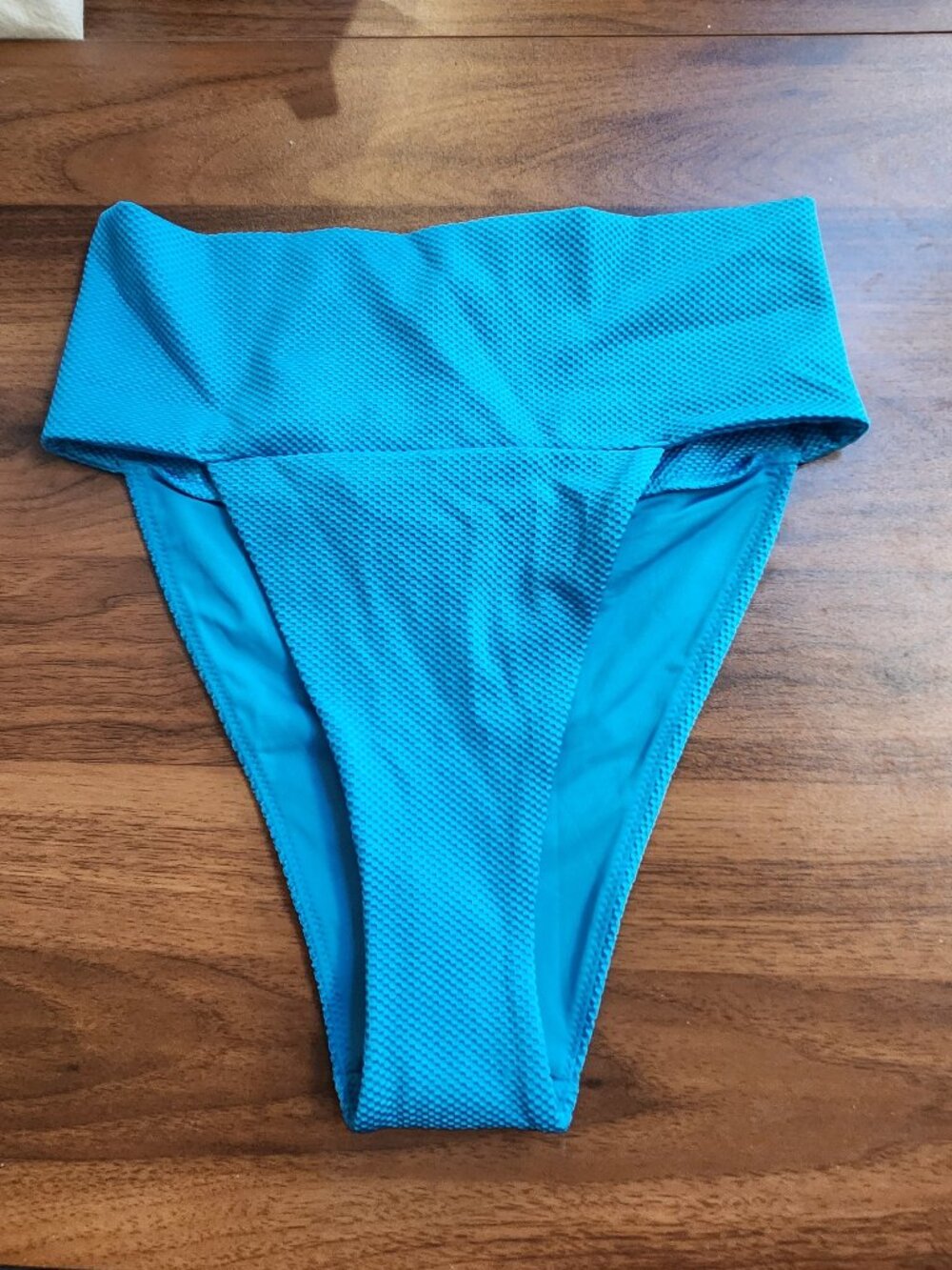 AERIE - Women's High Cut Bikini Swim Bottoms Teal Blue - Small - NEW NWT